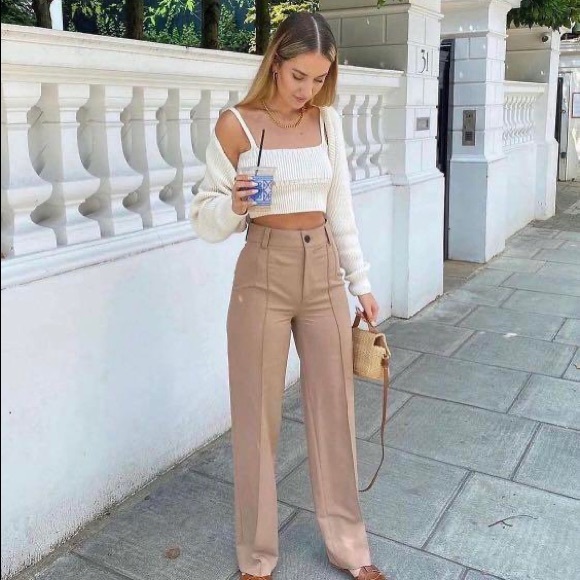 Zara | Pants u0026 Jumpsuits | Zara Full Length Francois Pant In Burgundy |  Poshmark